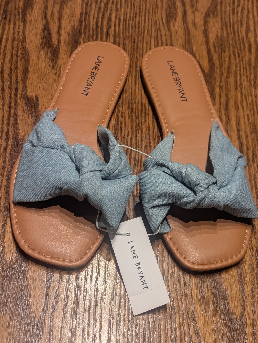 Lane Bryant Denim Knotted Sandals NWT!